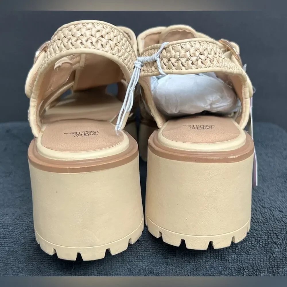 NWT Wild Fable Elide Raffia Fisherman Platform Heels Sandals Size 11